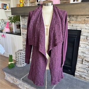 Max Jeans Plum Draped Cardigan